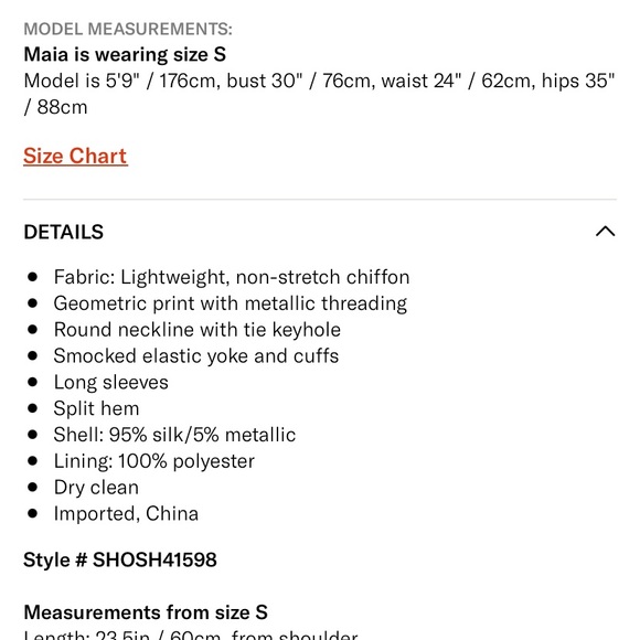 NWT Shoshanna Murray Top Size Small - Picture 2 of 4